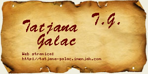 Tatjana Galac vizit kartica